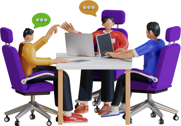 Business Meeting 3D Illustration